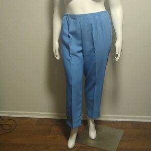 Bend Over 20 Petite  Blue Polyester Pants